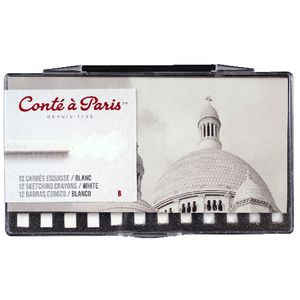 Conte Crayon White B Set 12 Pack