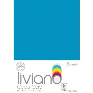 Liviano A3 Colour Card 180gsm Turquoise 5 Pack