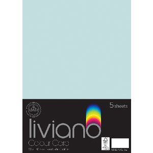 Liviano A3 Colour Card 300gsm Sky Blue 5 Pack