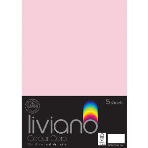 Liviano A3 Colour Card 300gsm Light Pink 5 Pack