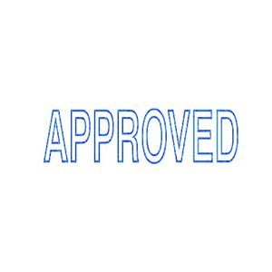 Deskmate Pre-Inked Office Stamps Approved Blue