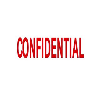 Deskmate Pre-Inked Office Stamps Confidential Red