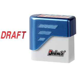 Deskmate Pre-Inked Office Stamps Draft Red