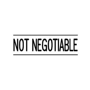 Deskmate Pre-Inked Office Stamps Not Negotiable Black
