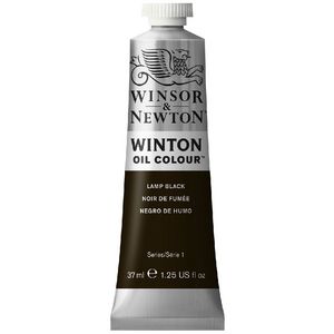 Winsor & Newton Winton Oil Colour 37mL Lamp Black