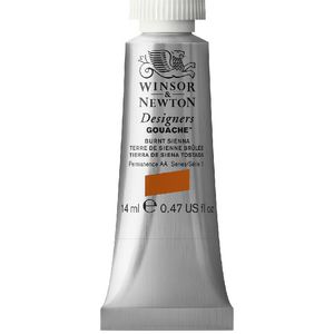 Winsor & Newton Designers Gouache 14mL Brilliant Sienna S1