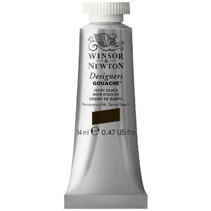 Winsor & Newton Designers Gouache 14mL Ivory Black S1