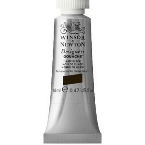 Winsor & Newton Designers Gouache 14mL Lamp Black S1