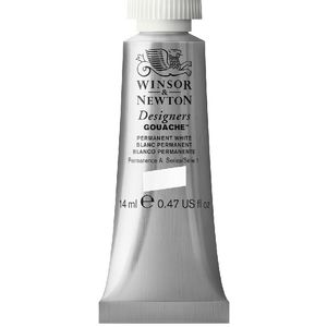 Winsor & Newton Designers Gouache 14mL Permanent White S1