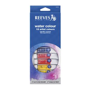 Reeves Watercolour Paint Assorted Colours 10mL 12 Pack