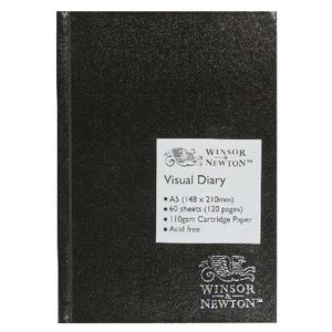 Winsor & Newton A5 Hard Cover Visual Diary 120 Page