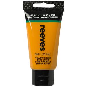 Reeves Artist Acrylic Paint 75mL Yellow Ochre
