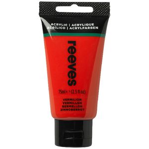Reeves Artist Acrylic Paint 75mL Vermillion
