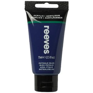 Reeves Artist Acrylic Paint 75mL Phthalo Blue