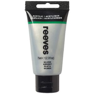 Reeves Artist Acrylic Paint 75mL Silver