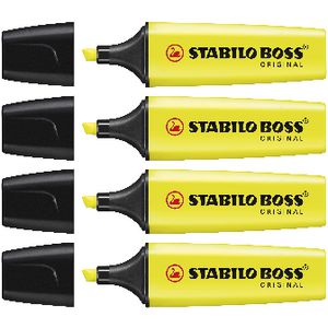Stabilo Boss Highlighters Yellow 4 Pack