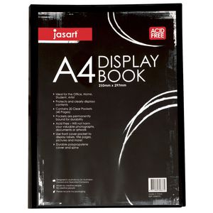 Jasart A4 Display Book 20 Pocket Black