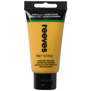 Reeves Artist Acrylic Paint 75mL Naples Yellow