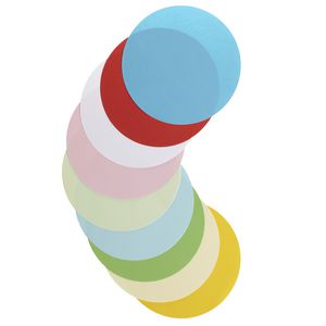 Jasart Paper Circles 180mm Matt Assorted 500 Pack