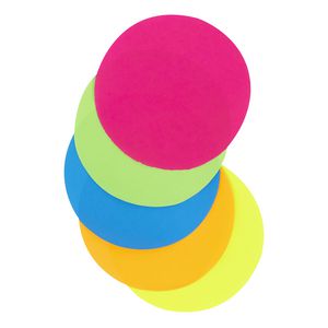 Jasart Paper Circles 180mm Fluoro Assorted 100 Pack