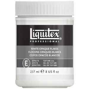 Liquitex Textured Effects White Opaque Flakes Medium 237mL