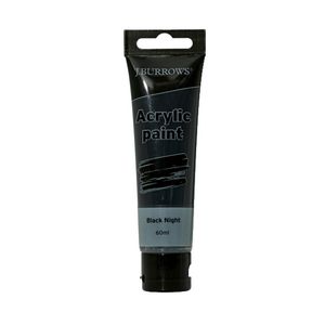 J.Burrows Acrylic Paint 60mL Black Night