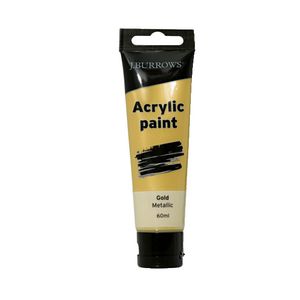 J.Burrows Acrylic Paint 60mL Metallic Gold