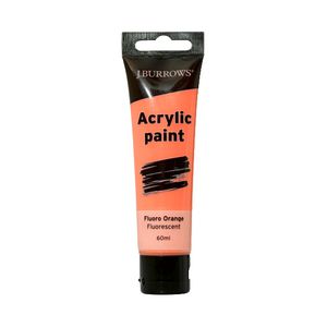 J.Burrows Acrylic Paint 60mL Fluoro Orange