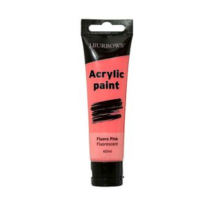 J.Burrows Acrylic Paint 60mL Fluoro Pink