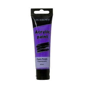 J.Burrows Acrylic Paint 60mL Fluoro Purple