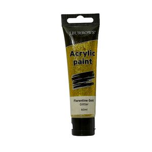 J.Burrows Acrylic Paint 60mL Glitter Florentine Gold