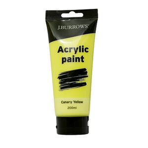 J.Burrows Acrylic Paint 200mL Canary Yellow