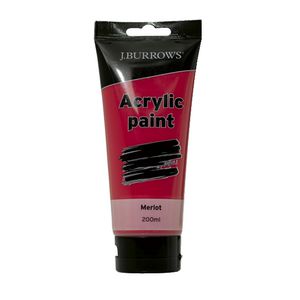 J.Burrows Acrylic Paint 200ml Merlot
