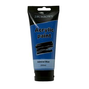 J.Burrows Acrylic Paint 200ml Admiral Blue