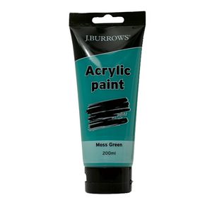 J.Burrows Acrylic Paint 200ml Moss Green