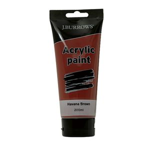 J.Burrows Acrylic Paint 200ml Havana Brown