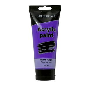 J.Burrows Acrylic Paint 200mL Fluoro Purple