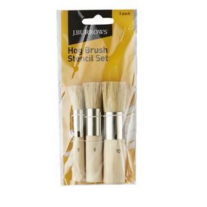 J.Burrows Hog Brush Stencil Set 3 Pack