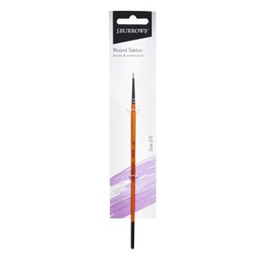 J.Burrows Round Taklon Paint Brush Size 2/0