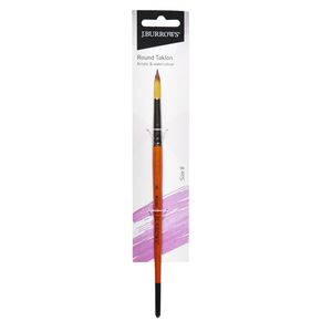 J.Burrows Round Taklon Brush Size 8