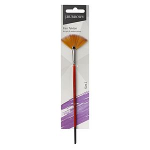 J.Burrows Fan Taklon Paint Brush Size 2
