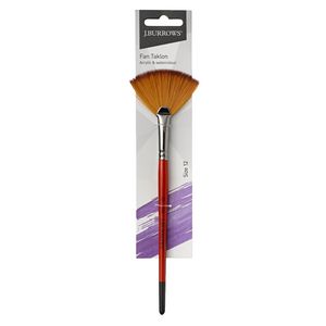 J.Burrows Fan Taklon Paintbrush Size 12