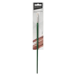 J.Burrows Interlocking Hog Flat Paint Brush Size 2