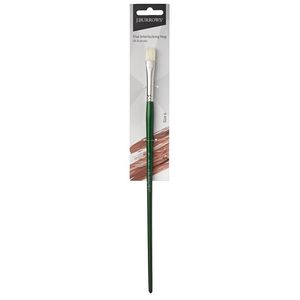 J.Burrows Interlocking Hog Flat Paint Brush Size 6