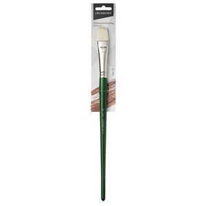 J.Burrows Interlocking Hog Flat Paint Brush Size 12