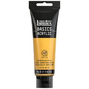 Liquitex Basics 118mL Paint Cadmium Yellow Deep Hue