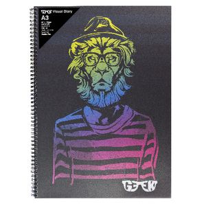 Geek A3 Visual Diary Hipster Lion