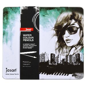 Jasart Watercolour Pencils in Tin 24 Pack