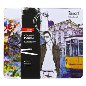 Jasart Colour Pencils in Tin 24 Pack