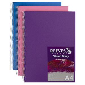 Reeves Visual Colour Diary A4 Assorted Colours